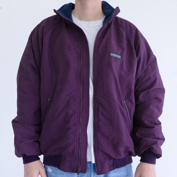 Lands' End Other - VTG 90'S Lands' End Purple & Navy Squall Jacket Nylon Fleece Lined Bomber Jacket